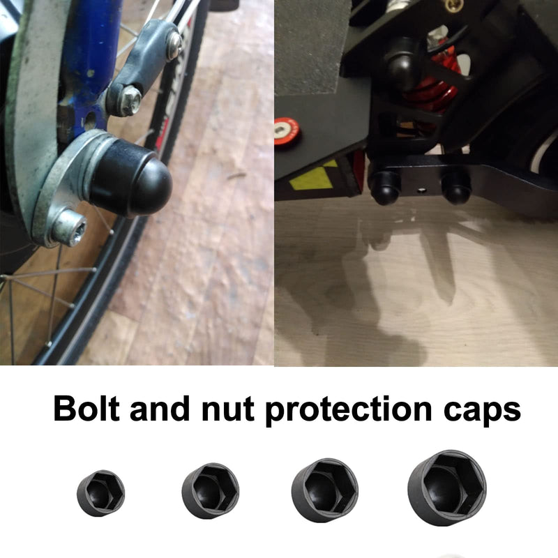 [Australia - AusPower] - Hex Nut Cover, 50 Pcs Plastic Nut Caps Dome Bolt Protection Caps Cover for Bolts, Hex Hexagon Screws, No Thread, (Black, M10x17 x20.5mm) M10*17*20.5mm Black 