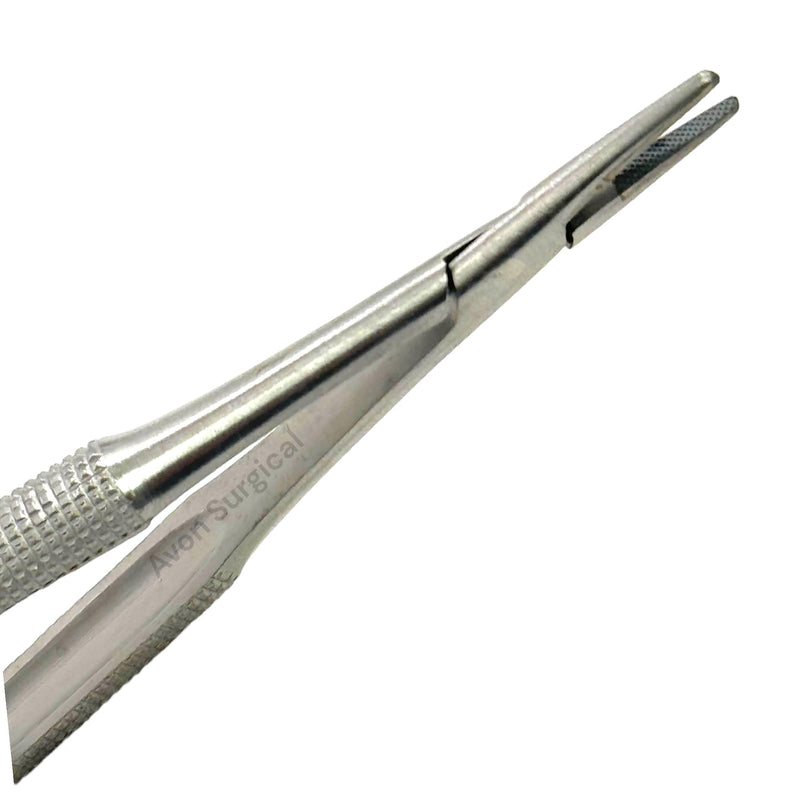 [Australia - AusPower] - Castro Viejo Micro Needle Holder Needle Drive Straight 15cm 6 inches withTungsten Carbide Inserts Tip with Lock Premium German 