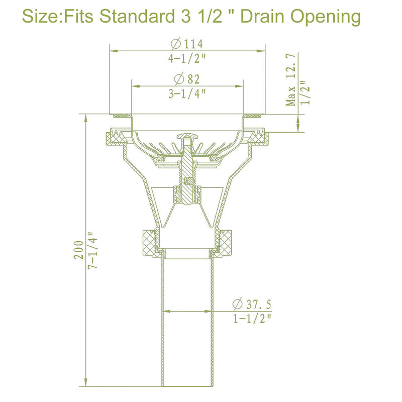 3-1/2'' ﻿Kitchen Sink Drain Kit Sink Drain Basket Sink Drain Assembly 304 Stainless Steel Sink Strainer Basket Stopper for Home Standard Kitchen Sinks （Tailpiece Included） Gray+1
