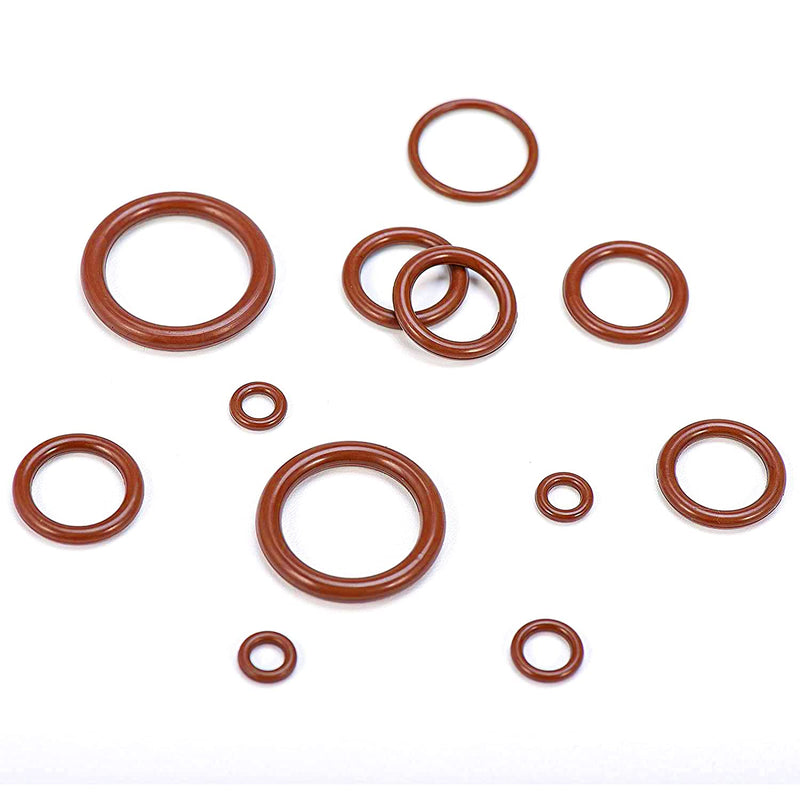 [Australia - AusPower] - BUSY-CORNER 185 Pieces FKM Brown O-Ring Kit,75A Durometer,18 Kind AS-568 Standard Sizes,ID 2.57mm-20.22mm Thickness 1.78mm 2.62mm 3.53mm 