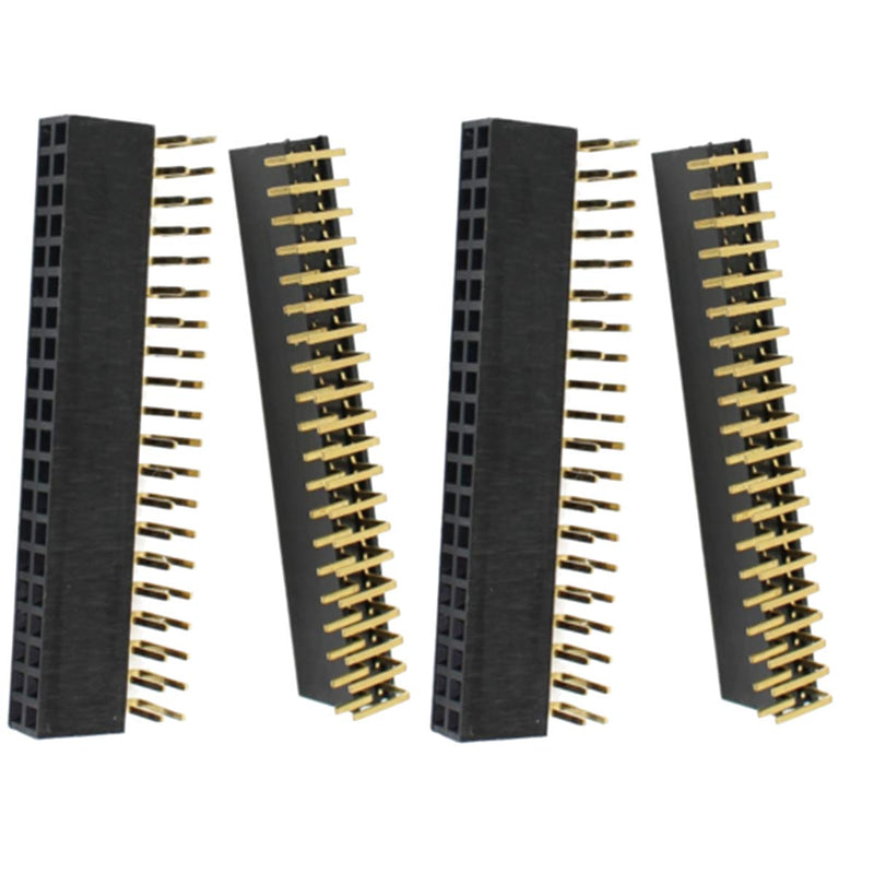 [Australia - AusPower] - ?Pack of 15? 2.54mm Pitch 2x20 40 Pin Double Row Female Right Angle Header Socket Strip Connector 