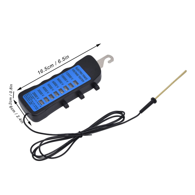 [Australia - AusPower] - 12KV Electric Fence Voltage Tester,2000 to 12000V 8 Neon Indicator Lights Electrical Fence Fault Finder Locator Checker Fence Voltmeter Troubleshooter 