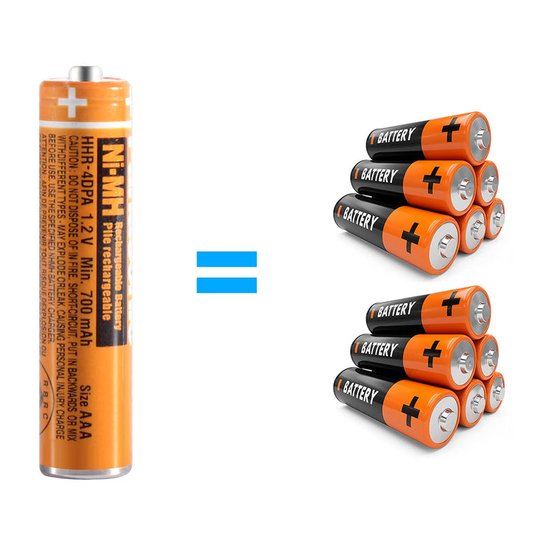 [Australia - AusPower] - NI-MH AAA Rechargeable Battery 1.2V 700mah 8-Pack HHR-4DPA AAA Batteries for Panasonic Cordless Phones, Remote Controls, Electronics 