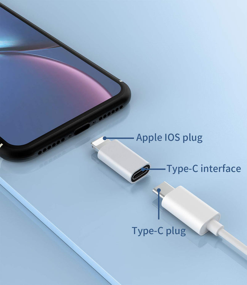[Australia - AusPower] - zoyuzan 3Pack USB C Female to Lightning Male Adapter for iPhone 12/11/8 X XR/XS/SE/7Plus/Pro Max Ipad Air Mini Type Compatible with Charging Support Data Transmission Connect 