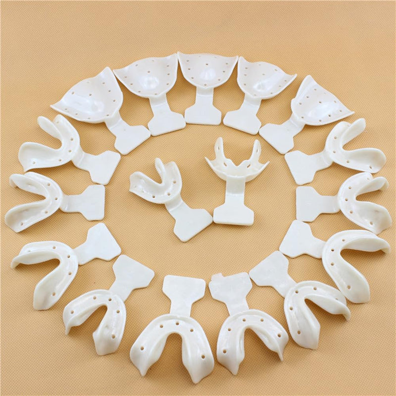 [Australia - AusPower] - Dental Impression Trays Autoclavable Teeth Holder Edentulous Jaws Impression Trays, Dental Lab Tool 17pcs/Set 