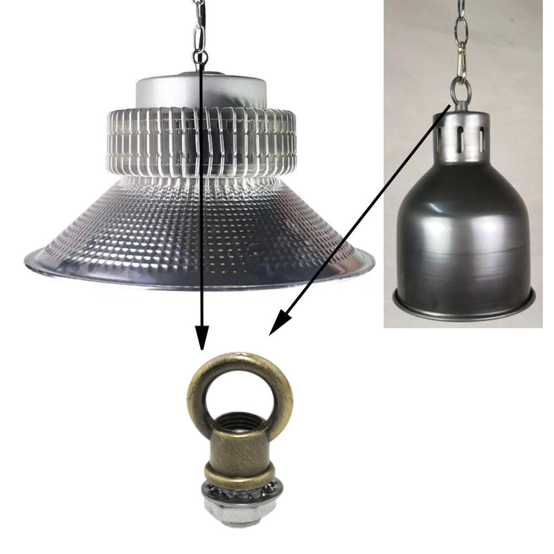 [Australia - AusPower] - Light Fixture Hooks Ring Nut Lifting Ring Nut Eye Nuts Lamp Nut M10 Thread Black Bronze Ring Hanging Light Ring Fixture 4 Sets 