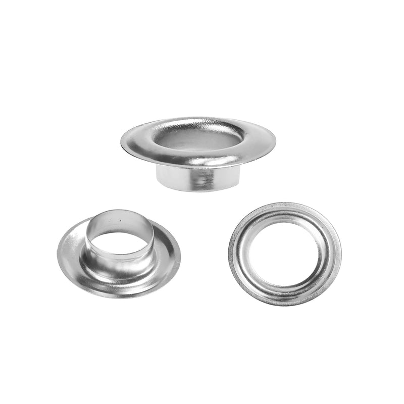 [Australia - AusPower] - KING PIECES 1000pcs Grommets 3/8 Inch (10mm) Washers and Grommets Kit for Grommet Tool, Banner & Posters Metal Grommets Eyelets for Fabric Clothes Leather Belt Punching Silver 1000pcs 3/8 Inch 