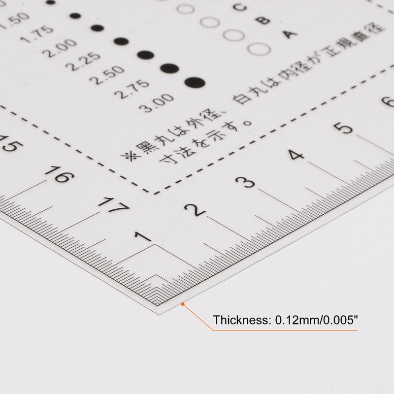 [Australia - AusPower] - HARFINGTON High Precision SEC Size Estimation Chart 28x17cm Transparency Flaw Detection Film Ruler for Diameter Area and Line Width Defects Measuring 