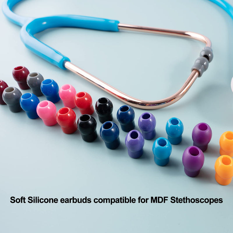 [Australia - AusPower] - MDF Ear Pieces, Soft-Sealing Ear Tips Replacement Compatible with MDF Stethoscope Accessories (Black) Black 