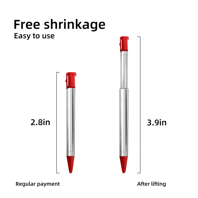 [Australia - AusPower] - 3DS Stylus Pen, Metal Retractable Replacement Stylus Compatible with Nintendo 3DS, 4in1 Combo Touch Styli Pen Set Multi Color for 3DS 