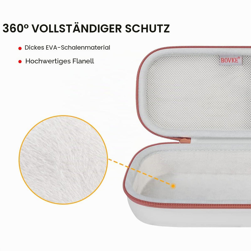 BOVKE Stethoscope Bag for 3M Littmann Classic III, Lightweight II S.E, Cardiology IV, MDF Acoustica Lightweight Stethoscopes - Extra Bag Suitable for Medical Accessories, White Rose Gold (Case Only)