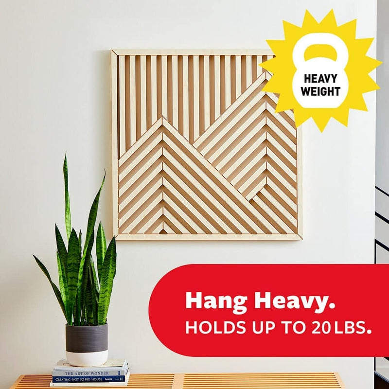 [Australia - AusPower] - Command 20 Lb XL Heavyweight Picture Hanging Strips, Damage Free Hanging Picture Hangers, Heavy Duty Wall Hanging Strips for Living Spaces, 16 White Adhesive Strip Pairs 16 Pairs 