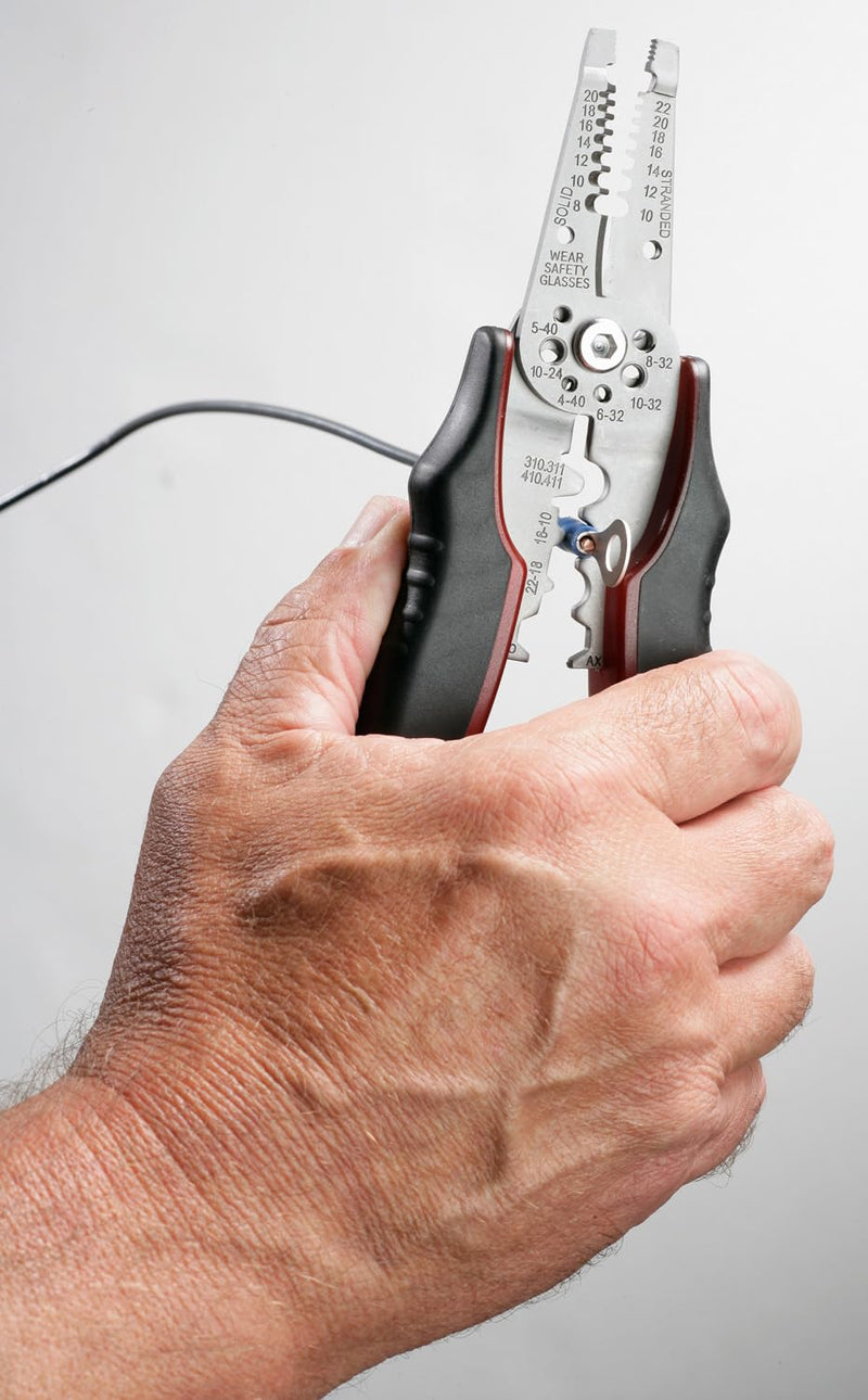 Gardner Bender GST-70M Circuit Alert, Multi-Tool Hand Tool, Strips/Crimps, & Cuts, 8-20 AWG, Patented Volt Sensing Handle