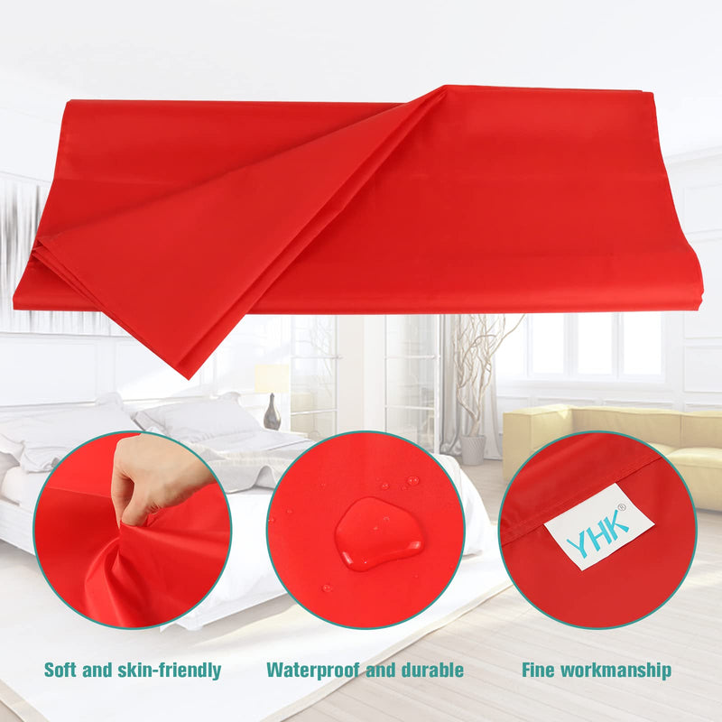 [Australia - AusPower] - YHK Tubular Slide Sheet for Patient Transfer, Washable Reusable Flat Slide Sheet, Safetysure Transfer Slide for Moving Bedridden Patients, Slides for Cars, Hospital Bed, Home Care (28.3" x 47.2") Red 28.3*47.2in 