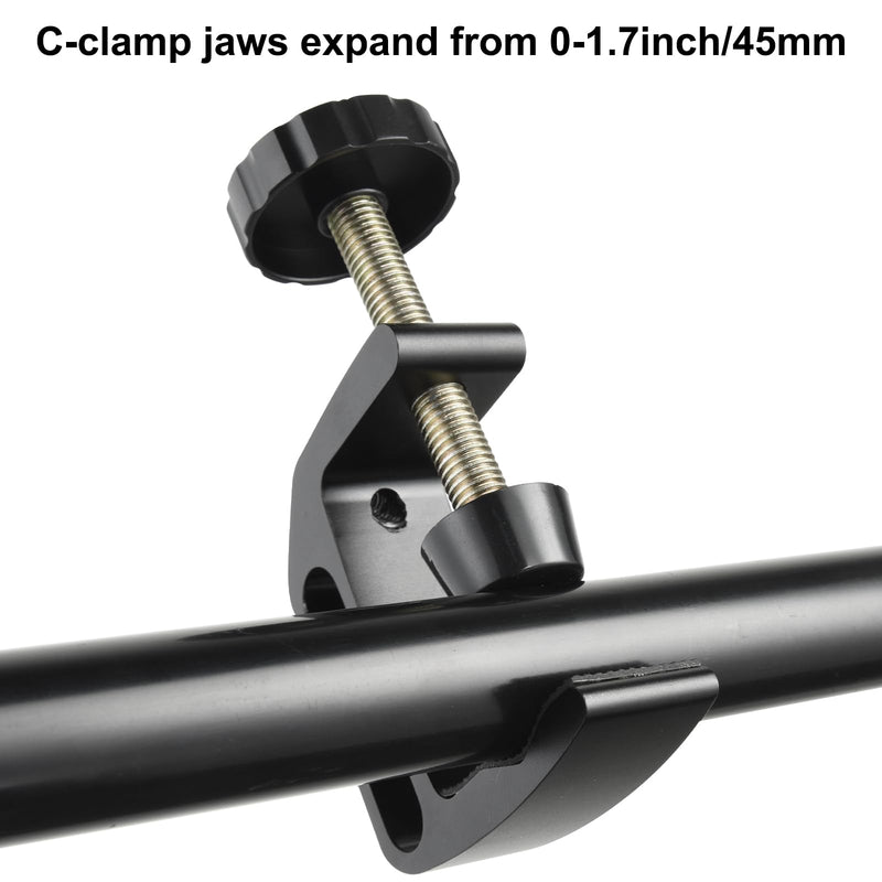 [Australia - AusPower] - UTEBIT Universal C-Clamp with 1/4" and 3/8" Thread Hole for Desktop Mount Tables Desk Clamps Aluminum Support Small C Clamp 2 Pack 2 PACK C-CLAMP 