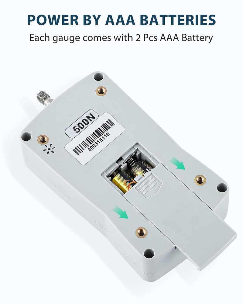 [Australia - AusPower] - 500N Digital Force Gauge Push Pull Gauge Portable Force Meter with Units N/LB/Kg/Oz, Storage Case, Auto Backlit LCD, Auto Power-off for Teaching School Lab Mechanical Physics (ZMF-500N) 500N 