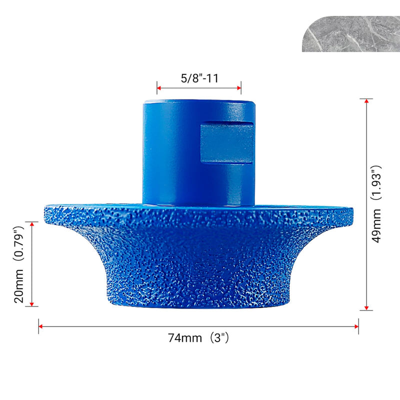 [Australia - AusPower] - LOZLIN Diamond Trimming Wheels French Trimming Wheels for Marble, Granite and Tile Stone Trimming Mounting Angle Grinders 5/8-11 Tool Accessories 