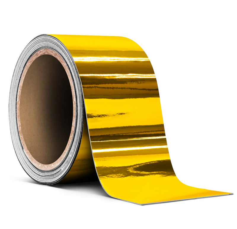 VViViD Gloss Gold Chrome Air-Release Vinyl Adhesive Tape Roll (2 Inch x 30ft) 2" x 30ft