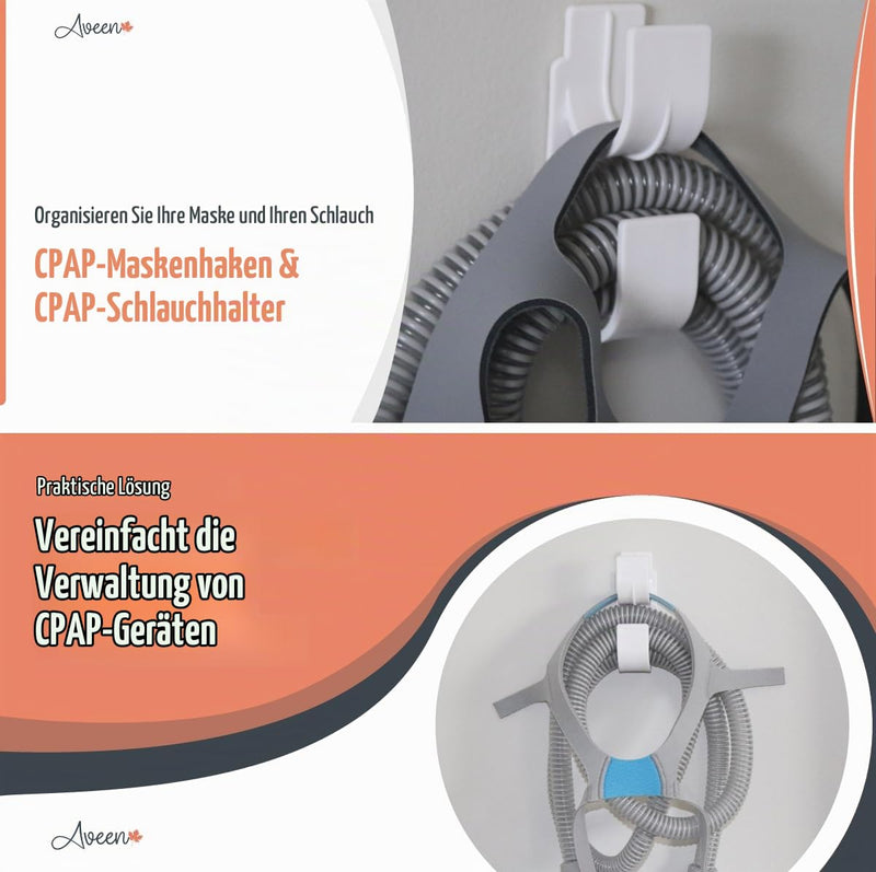 Aveen CPAP Hose Holder, CPAP Mask Hook & CPAP Hose Holder - CPAP Hose Organizer Prevents CPAP Hose Tangling and Allows You to Sleep Better