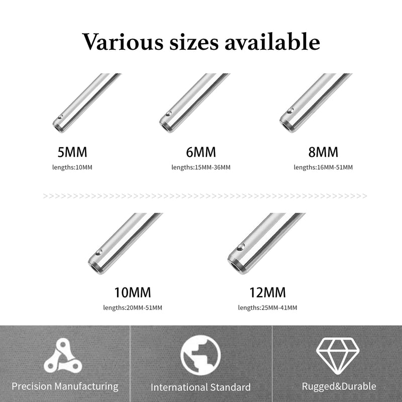 [Australia - AusPower] - 304 Stainless Steel Quick Release Pin 5/16 Inch(8mm) Diameter Ball Locking Pin with Push Button Lanyard Cable Usable Length 2"(51mm) Pin Diameter:8 mm Useable Length:51mm 
