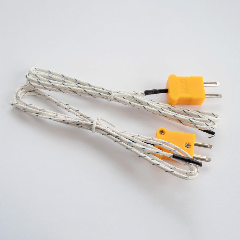 [Australia - AusPower] - MECCANIXITY AWG 24 2x0.3 Thermocouple Wire Braided Fiberglass Insulation Up to 480°C/896°F 33 Ft for Thermocouple Probe Temperature Sensor 