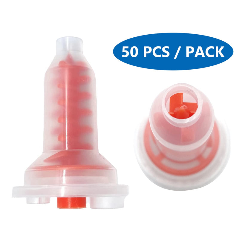 Dental Impression Mixing Tips, YOUYA DENTAL 50 Pieces Dental Intra Oral Tips for Dentistry Materials Mixing Tube Disposable Silicone Rubber Head Laboratory Products