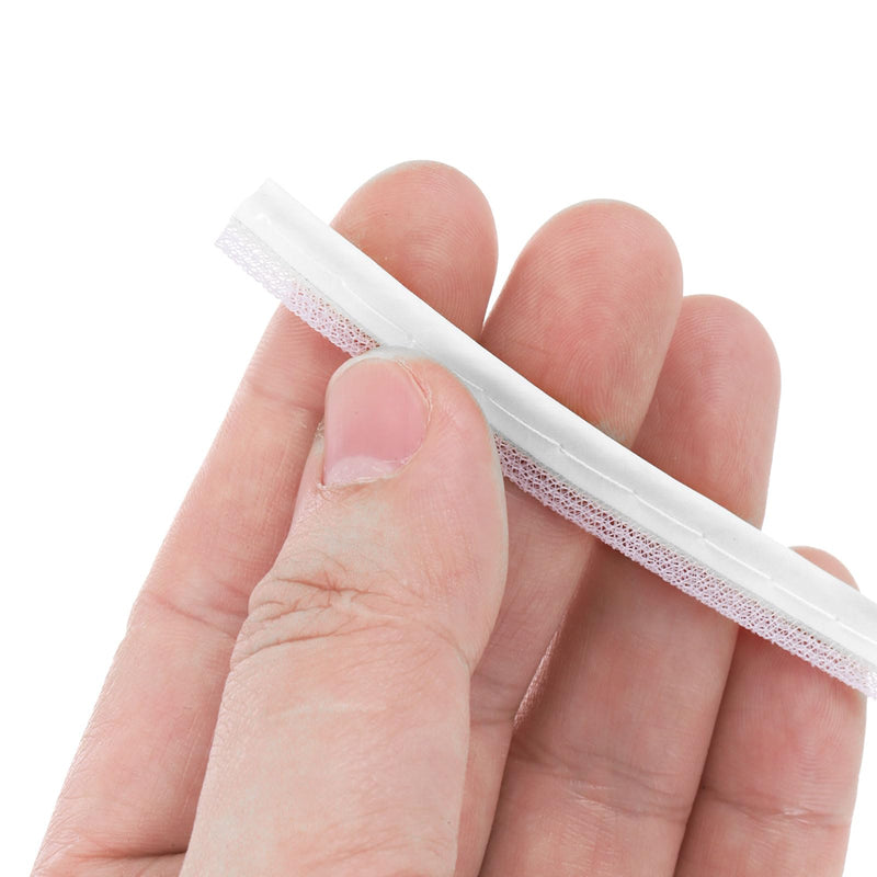PATIKIL Reflective Piping Fabric Strip 109 Yds/100 Meters, Edging Braid Trim Sew on High Visibility Piping Tape for Clothing Bag, White