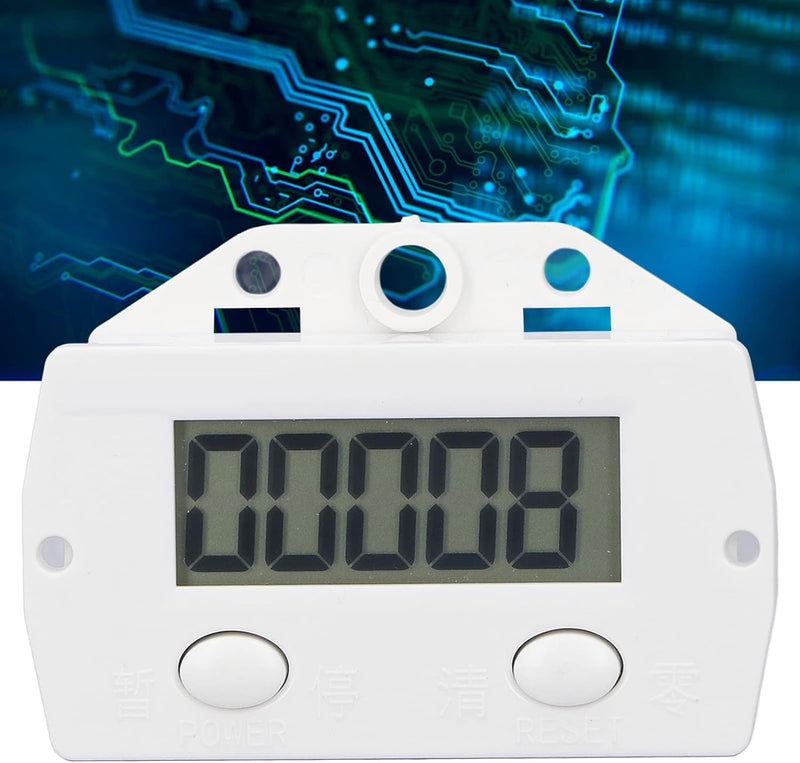 [Australia - AusPower] - 0-99999 Counter, Punch Digital Electronic Counter LCD Mesh Counter with Magnetic Induction Switch, for Industrial Punching Machine, Machine Tools and Assembly Lines 