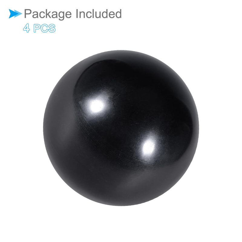 [Australia - AusPower] - Thermoset Ball Knobs, M8 Female Thread 40mm Diameter, Plastic Metric Hand Screw Grip Black - (Applications: for Lathe Machinery Lever Handle), 4-Pieces M8 x 40mm 