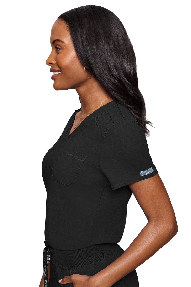 [Australia - AusPower] - Med Couture Touch Women’s Chest Pocket Tuck in Top Medium Black 