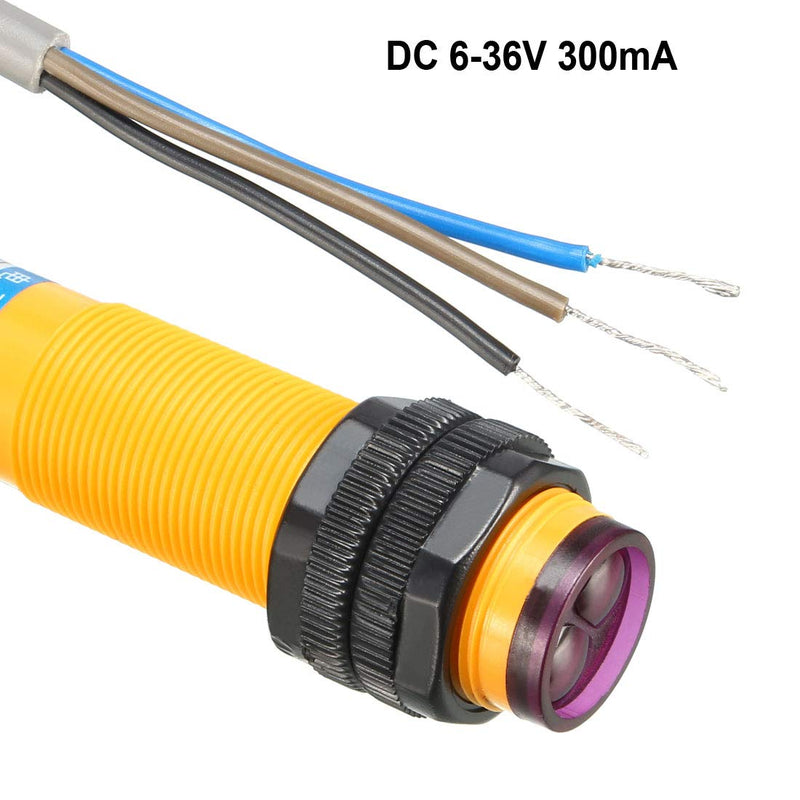 sourcing map Infrared Beam Diffuse Colors Relreflection Switch DC 6-36V | E3F DS30P1, 300mA