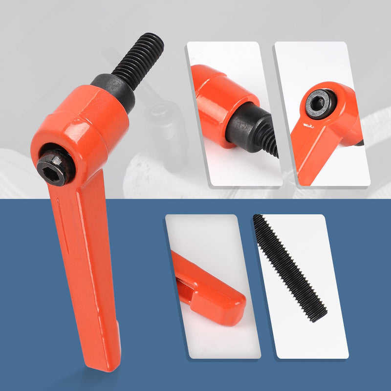 efuturetime 4pcs Clamping Lever M8 × 16mm Adjustable Male Thread Orange | Metal clamping handle, machine handles, clamping lever screw