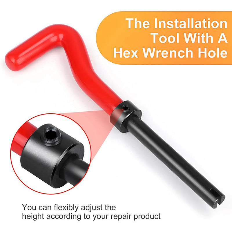 [Australia - AusPower] - BELOMI Helicoil Thread Repair Kit, Metric and SAE Repair Tools with HSS Drill Bit and Thread Inserts, Auto Repairing Tool for Damaged Thread M10 x 1.25 mm Size, Universal Car Accessories 
