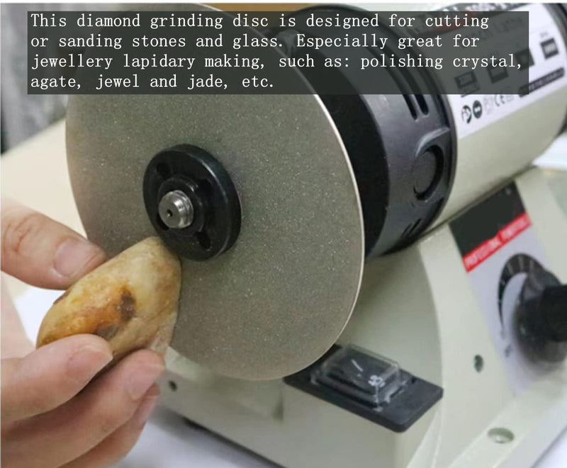 5PCS Diamond Polishing Disc Set 8" x 1/2", ENLAYER Diamond Flat Lap 80/400/800/1500/3000 Grit Wheel Lapping Grinding Disc Tool for Cutting or Sanding Stone and Glass 80 400 800 1500 3000