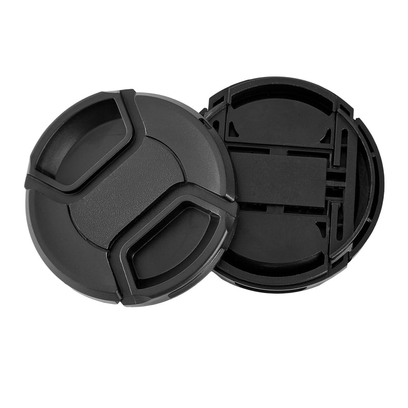 [Australia - AusPower] - 2 Pack 58mm Center Pinch Front Lens Cap Compatible with Canon EOS Rebel T7 T6 T5 T100 4000D T8i T7i T6s T6i T5i T4i T3i T2i T1i SL3 SL2 SL1 XSi XTi with EF-S 18-55mm Kit Lens (58mm) 