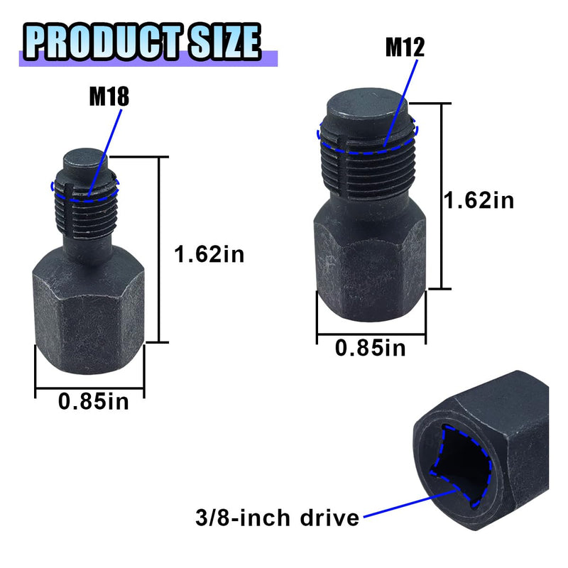 [Australia - AusPower] - 2PCS Car Thread Chasers, 3/8" Drives, M18 x 1.5mm and M12 x 1.25mm Car Thread Repair Tool 
