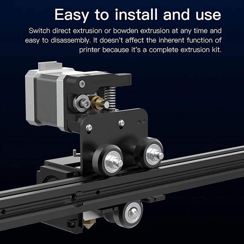 Creality Direct Drive Extruder Upgrade Kit for Ender-3 / Ender-3 Pro, Full Assembled of MK8 Extruder, Hotend, 42-40 Stepper Motor, Fan, V-Slot Wheels Carriage, Cables
