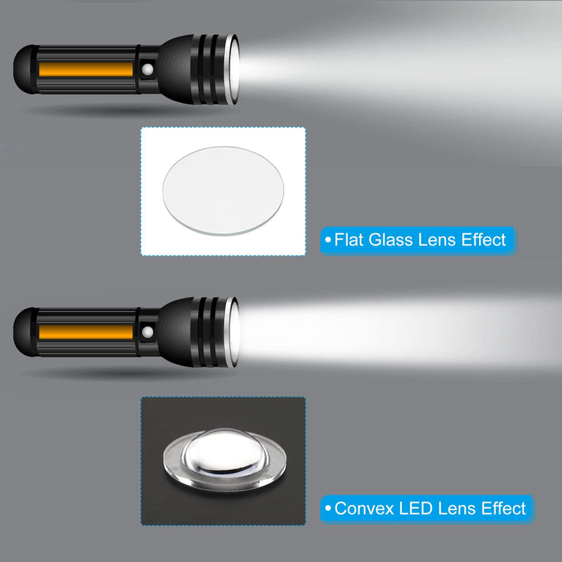 [Australia - AusPower] - PATIKIL Diameter 10mm Double Convex Lens, 10 Pcs Acrylic LED Optical Convex Condenser Lens for Physics Classrooms Labs, Transparent 
