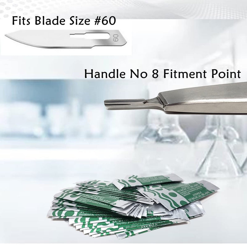 [Australia - AusPower] - Deluxe Scalpel Handle #8, Stainless Steel (Fits Size #60, 70 Scalpel Blades) 