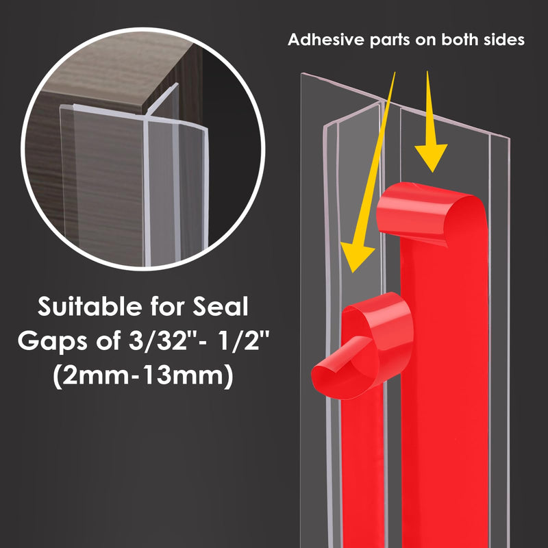 [Australia - AusPower] - ?2024 New Upgrade? T-shaped Clear Silicone Seal Strip for Door & Windows Gaps,Weather Stripping Door Seal Strip?19.7Ft Door Draft Stopper for Side of Door Transparent 