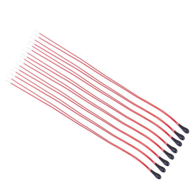 [Australia - AusPower] - 10 Pieces 1 Carat / 5 Carat / 10 Carat Ohm MF52B Thermistor Resistors High Sensitivity with 60 mm Lacquer Wire Temperature Sensor (10 K) 