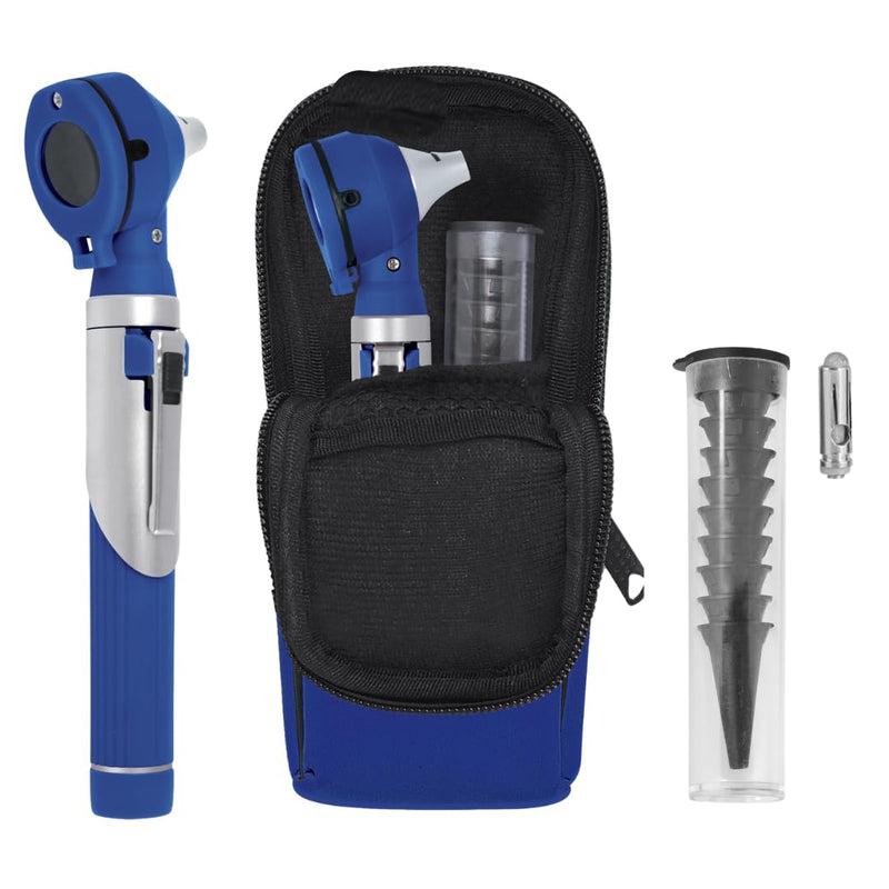 [Australia - AusPower] - Fiber Optic Mini Otoscope - Ear Scope with Light for Infection Detection, Wax Removal, and at-Home ENT Exams (Blue Color) 