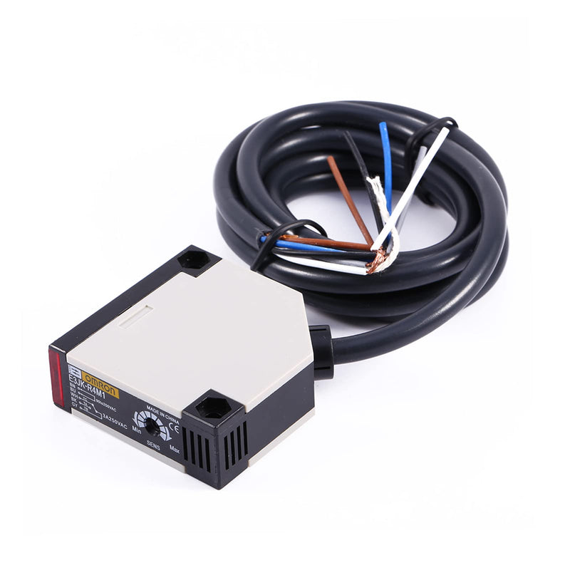 [Australia - AusPower] - Reflector Light Barrier AC 90-250 V 3A Sensor for Light Barrier E3JK-R4M1 Switch for SLR Sensor Light Barrier Switch 