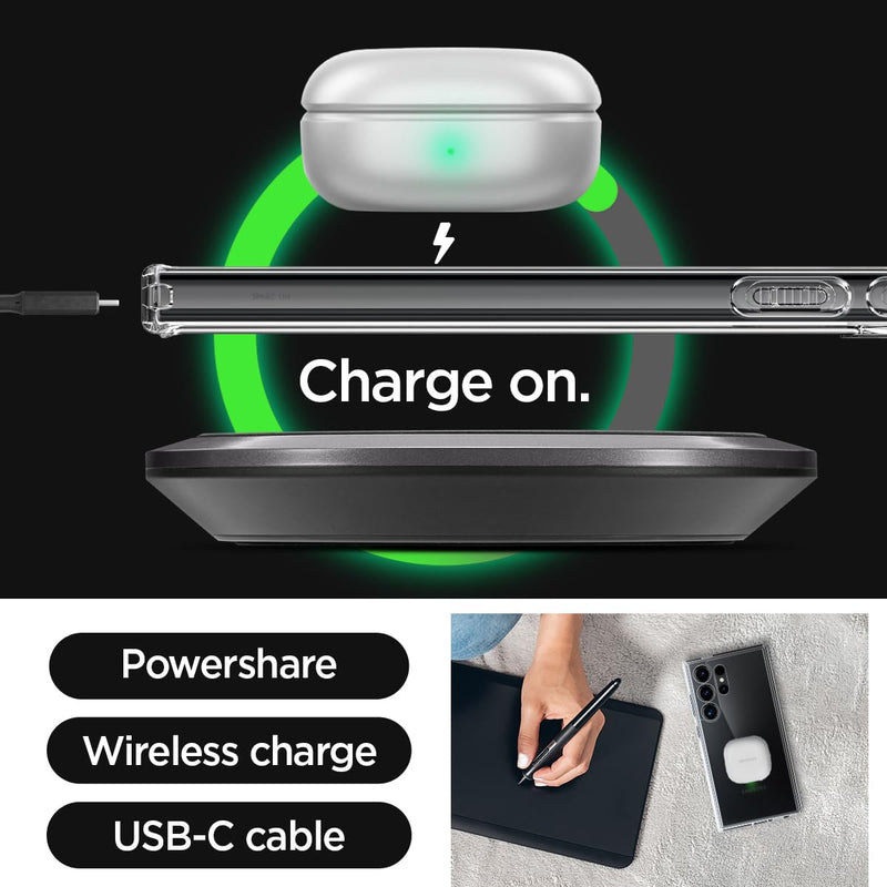 [Australia - AusPower] - Spigen Ultra Hybrid Designed for Galaxy S24 Ultra Case (2024), [Anti-Yellowing] [Military-Grade Protection] - Crystal Clear 