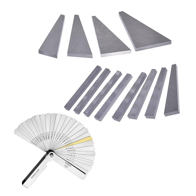 [Australia - AusPower] - Precision Angle Block Set 1/4, 1/2 1, 2, 3, 4, 5, 10, 15, 20, 25, 30 Degree Machinist Tools Milling Ground Gauge Angle Gage Inspection Block Set (12Pcs Angle Gauge Block) 12Pcs Angle Gauge Block 