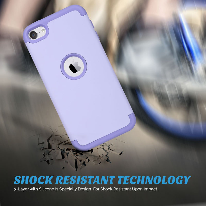 [Australia - AusPower] - ULAK Compatible with iPod Touch 7 Case, iPod Touch 6 Case, iPod Touch 5 Case, Heavy Duty High Impact Knox Armor Case Cover for iPod Touch 5th/6th/7th Generation, Purple 