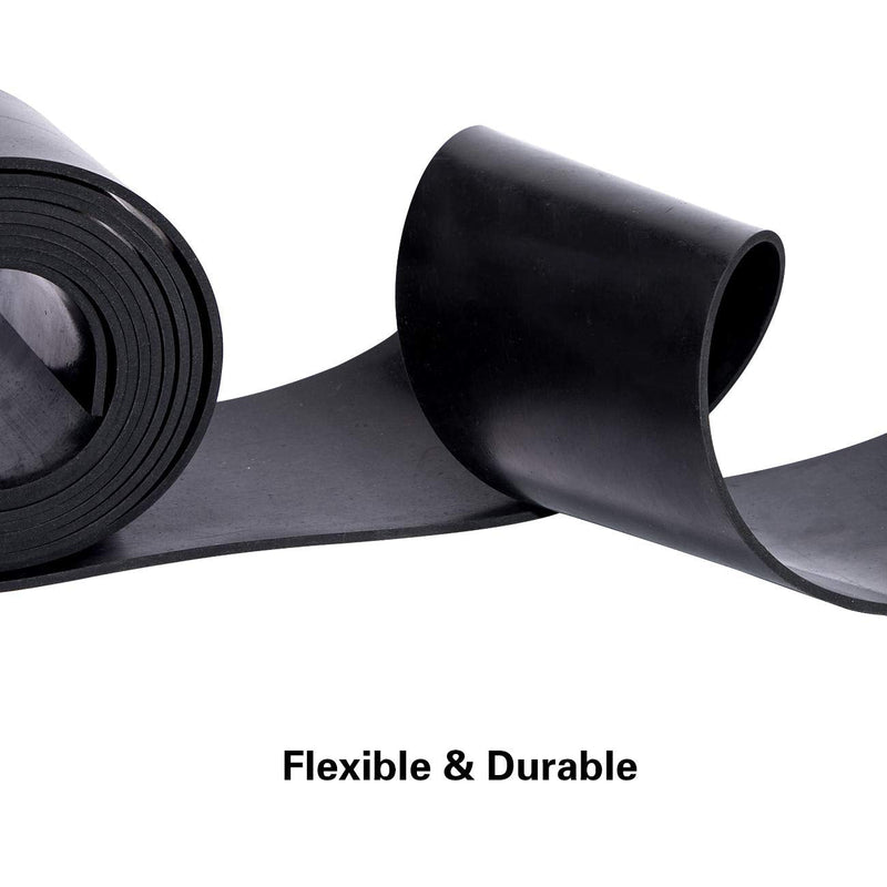 TORRAMI Rubber Gasket Sheet Material 1/8 (.125) Inch T X 3 inch W X 10 Feet, for Sealing,Protection, Abrasion, Supports, Leveling, Bumpers 3" Wide X 10' Long 1/8 (.125)" Thick