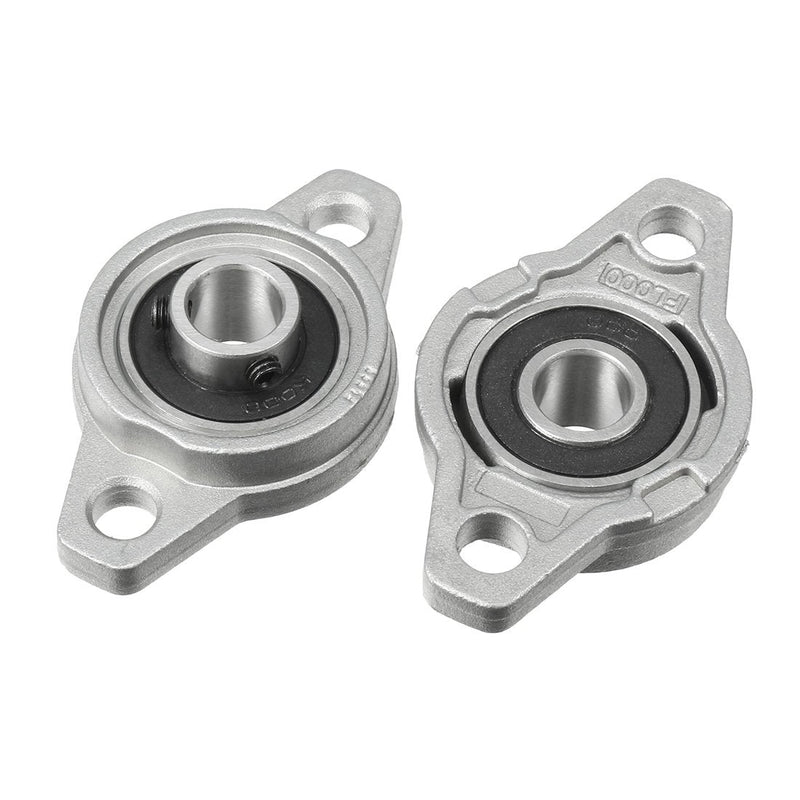 [Australia - AusPower] - uxcell 2pcs KFL000 10mm Zinc Alloy Self Aligning Pillow Block Flange Bearing 