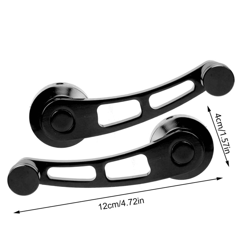 [Australia - AusPower] - Aramox 2Pcs Window Handle Window Riser Window Crank Winder Crank Winder Riser, Fit for Classic Car(Black) Black 