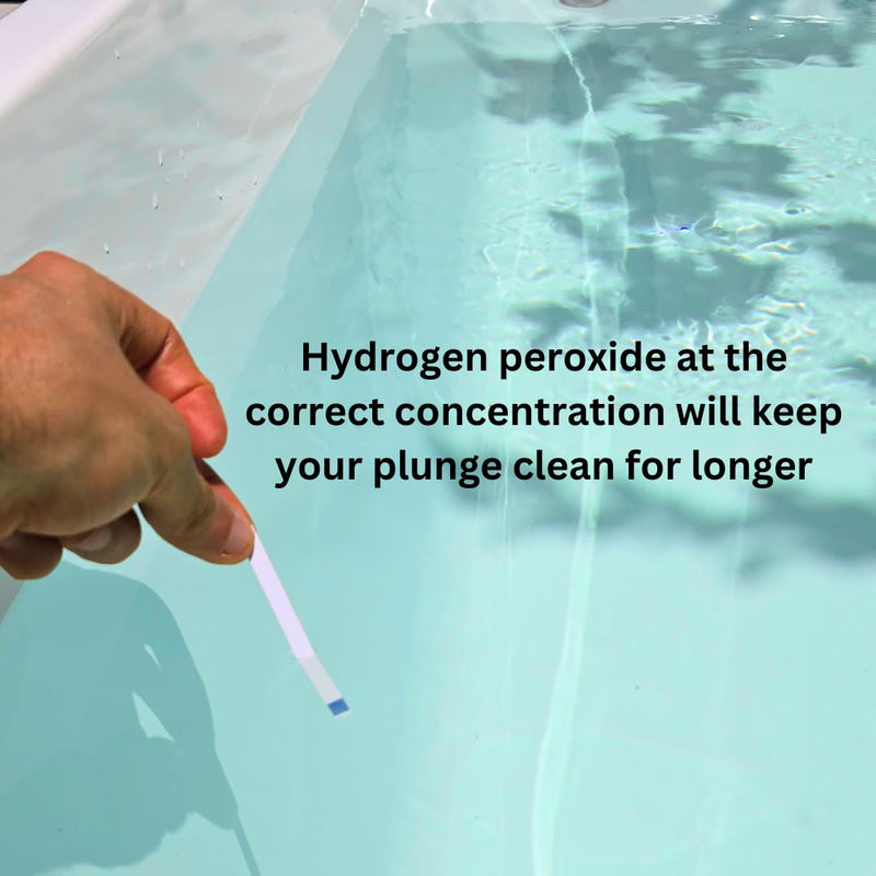 [Australia - AusPower] - Cold Plunge Hydrogen Peroxide H2O2 Test Strips, 0-100 PPM, 100 Count with dosing Calculator 